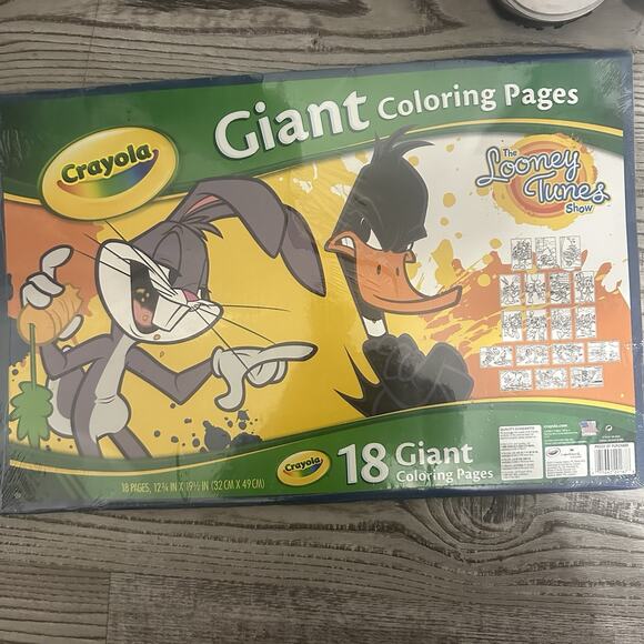 Crayola The Looney Tunes Show 18 Giant Coloring Pages - New - Picture 2 of 4